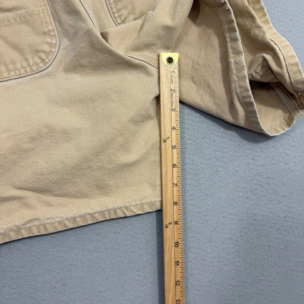 Vintage Carhartt Carpenter Shorts Men's 33 Tan Canvas 8